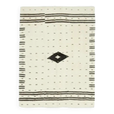 Tapis kilim en laine et coton beige turc vintage noué à la main 140x196