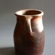Brown terracotta milk pot / French antique farm / Artisan pottery