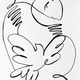 "divine chorégraphie" - fait main à l'acrylique noir en édition limitée par atalier agapé