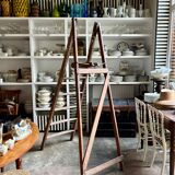 Dark wood 5-step stool