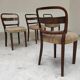 Set of 4 Fischel art deco chairs, fabric and walnut, year 30