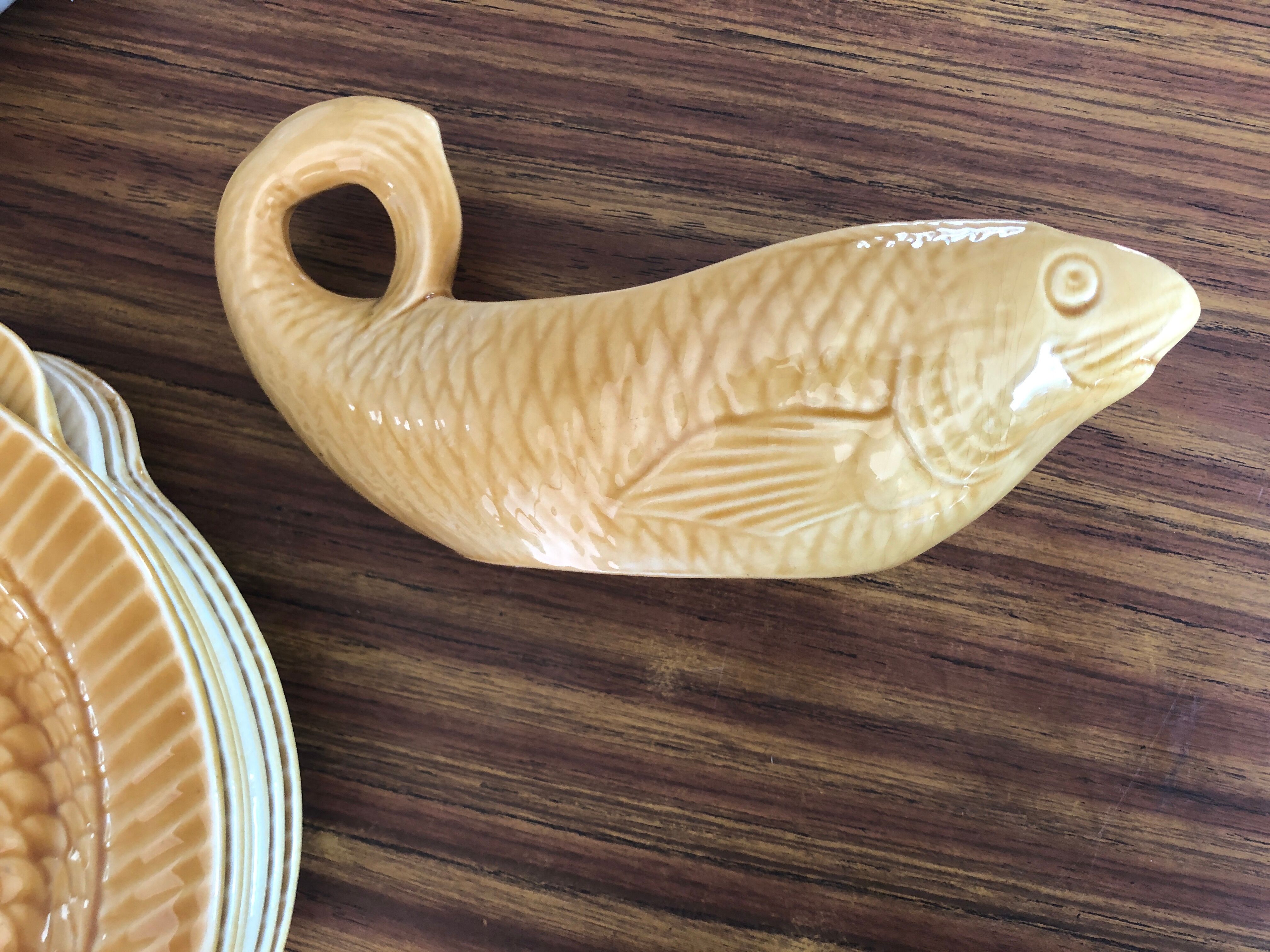 Fish service in Faïence - Sarreguemines