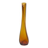 Small soliflore vase helical shape height 21.5 cm orange
