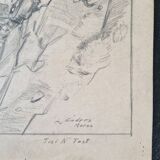 Louis John Endres (1896-1989) - Charcoal drawing on paper - Landscape Tizi N'Test, Grand Atlas Morocco