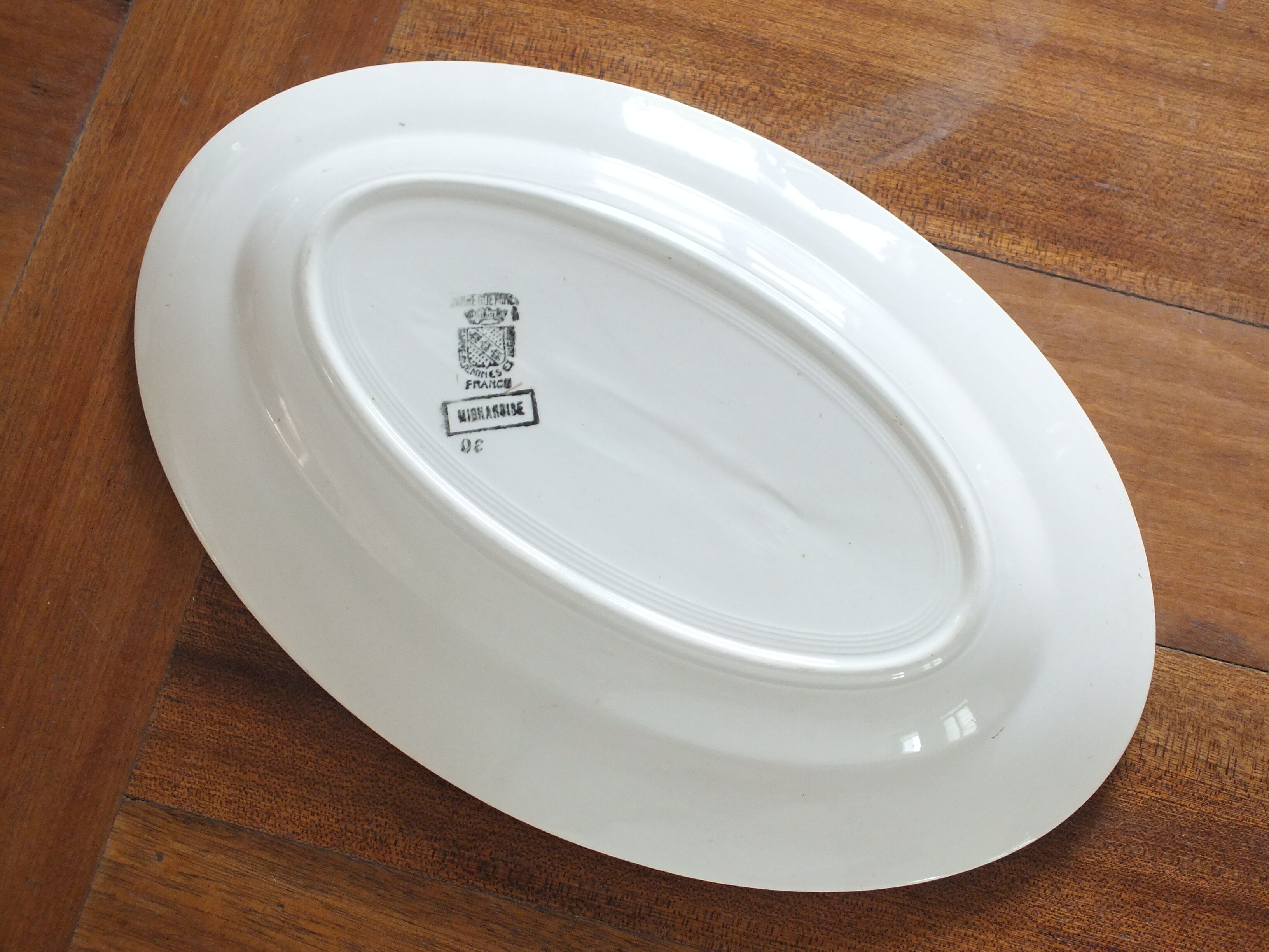 Oval dish 50s Digoin Sarreguemines Mignardise