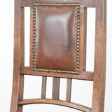 Set of four antique oak dining chairs in Art Nouveau style