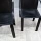 Black leather coral chairs by Matteo Grassi