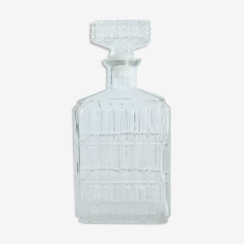 Rectangular glass whiskey decanter