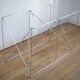 "Dining Table" by Max Sauze, steel and glass, France, circa 1970