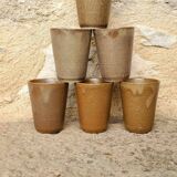 Set of 6 Digoin stoneware cups