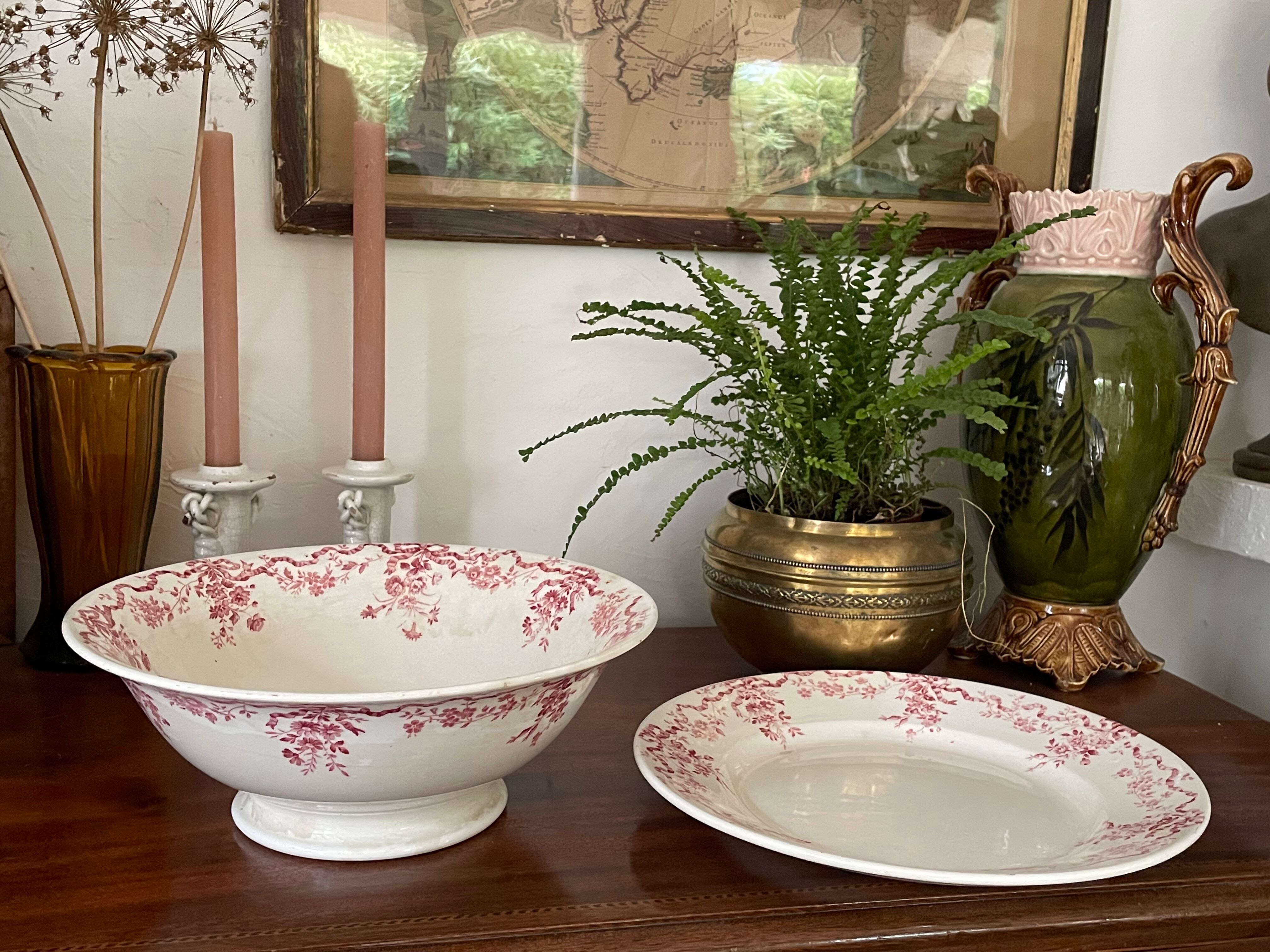 Two ceramic dishes from Longwy