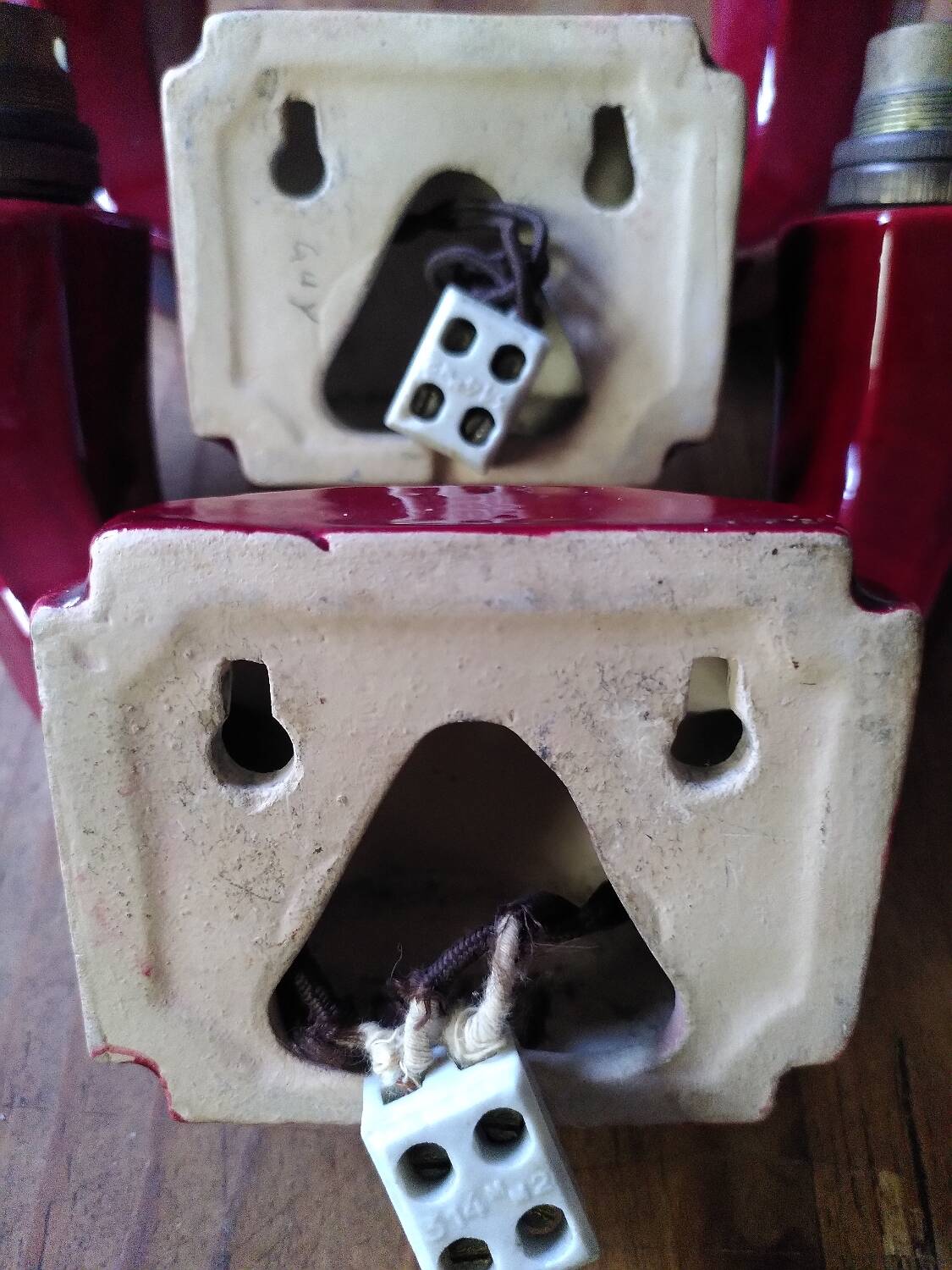 Pair of Art Deco ceramic wall sconces