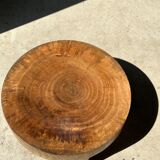 Quadripod coffee table in solid wood monoxyl natural color (dark)