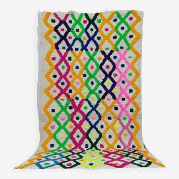 Handmade moroccan berber rug 245 x 133 cm