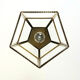 Vintage glass and brass pendant light