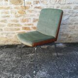 Chaises a coques et tissu  vert
