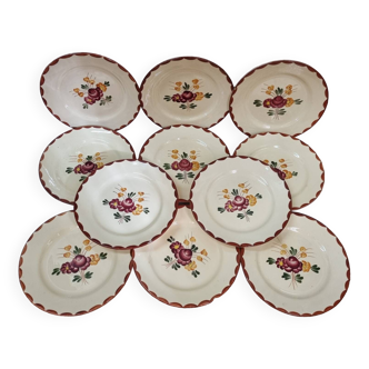 Assiettes plates Longchamp, Agen milieu XXème