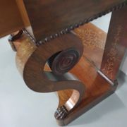 French trumeau / side table 1830s / inlay wood / mirror