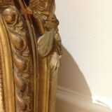 Old overmantel mirror in gilded wood - 148x100cm