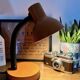 Vintage articulated desk lamp, orange