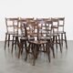 Set of 10 Antique English Oxford Dining / Kitchen Chairs