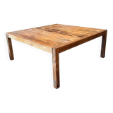 Beautiful large square table made of recycled teak.