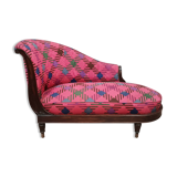 Napoleon iii era recamier bench in mahogany