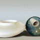 Pair Art Deco white glass wall or ceiling lamps