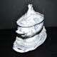 Antique earthenware sauceboat from CREIL MONTEREAU LM&Cie 1840-1870
