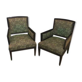 Pair of chairs on wheels secession Vienna 1915