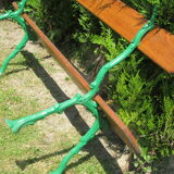 Garden bench in wood and cast iron