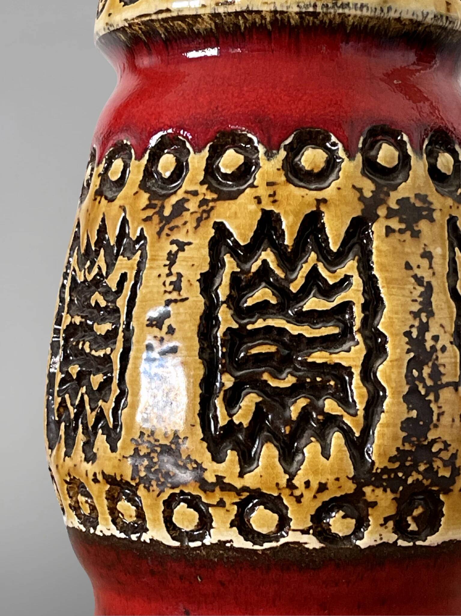 Vase Ü-Keramik Uebelacker 1400/30 West Germany années 60