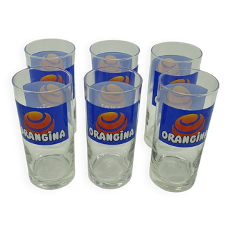 Set of 6 glasses bistrot orangina