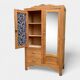 Parisian art deco hotel wardrobe in solid raw oak 1930