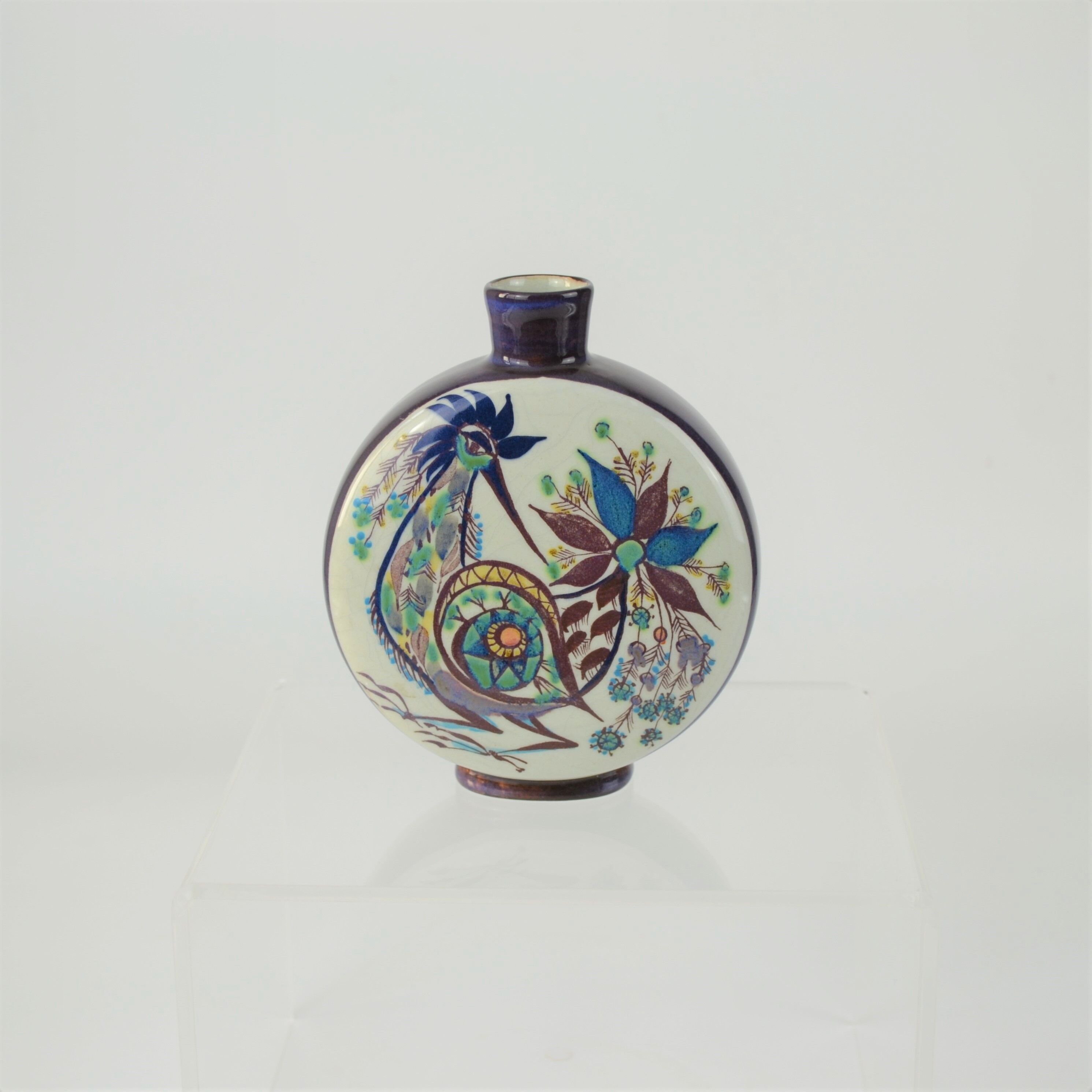 Earthenware bottle from Marianne Johnson's Tenera series for Aluminia
