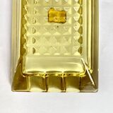 Cendrier vintage Walther en verre jaune