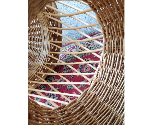 Rattan side table
