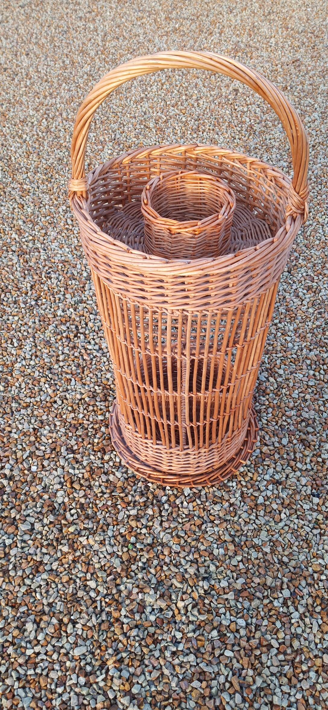 Vintage bottle holder basket