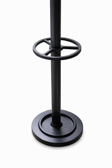 Unilux vintage coat rack – black metal and wood – 80s/90s design