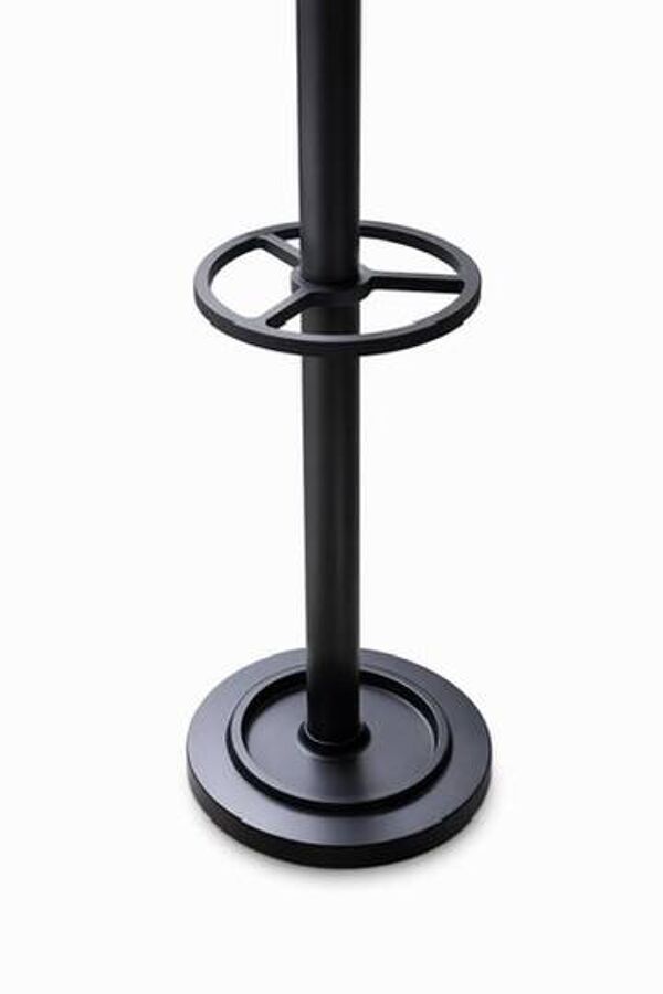 Porte-manteau Unilux vintage – métal noir et bois – design années 80/90