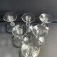 6 Champagne glasses in glass with Venetian ribs - XIXth