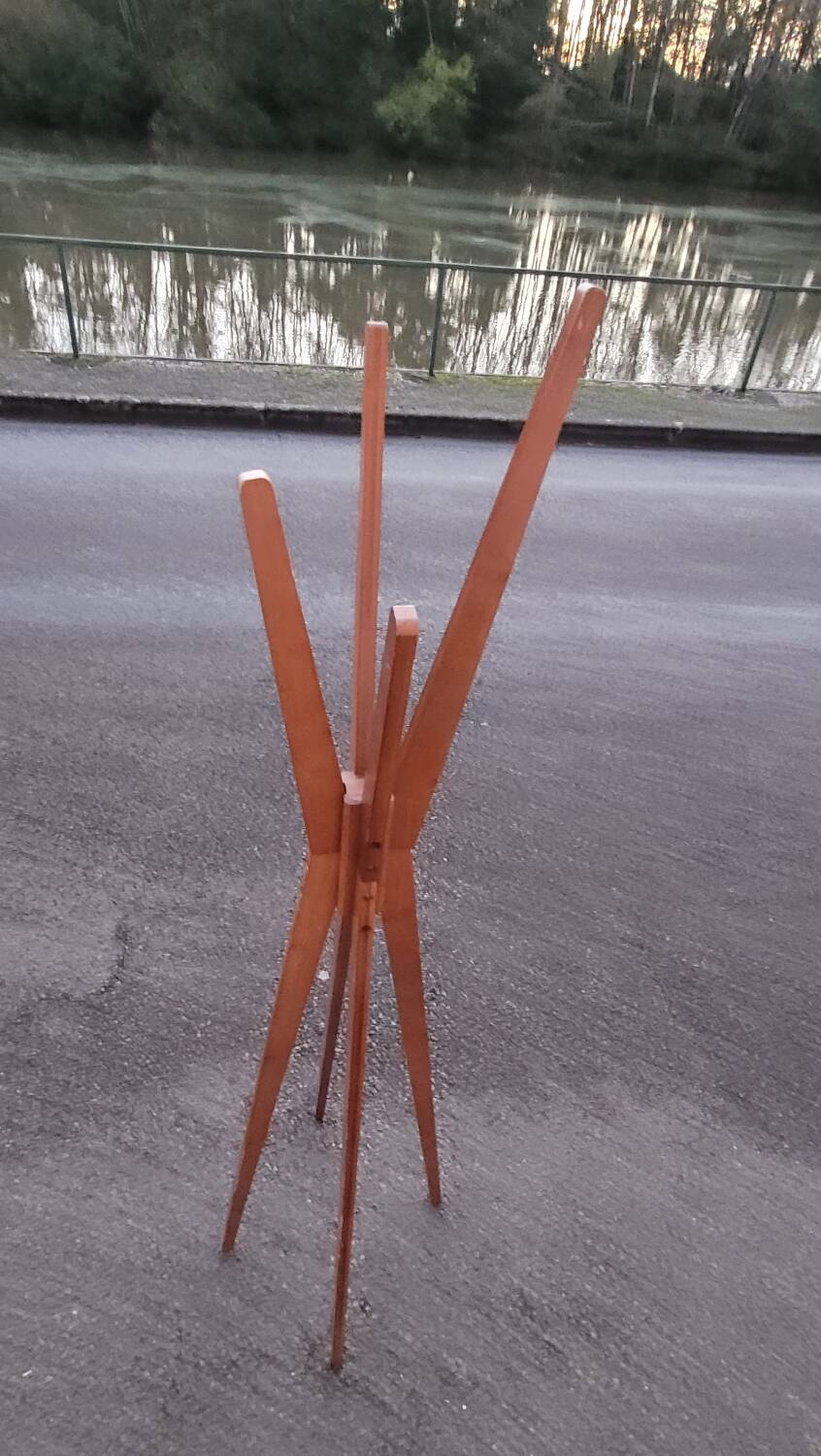 Designer wooden coat rack