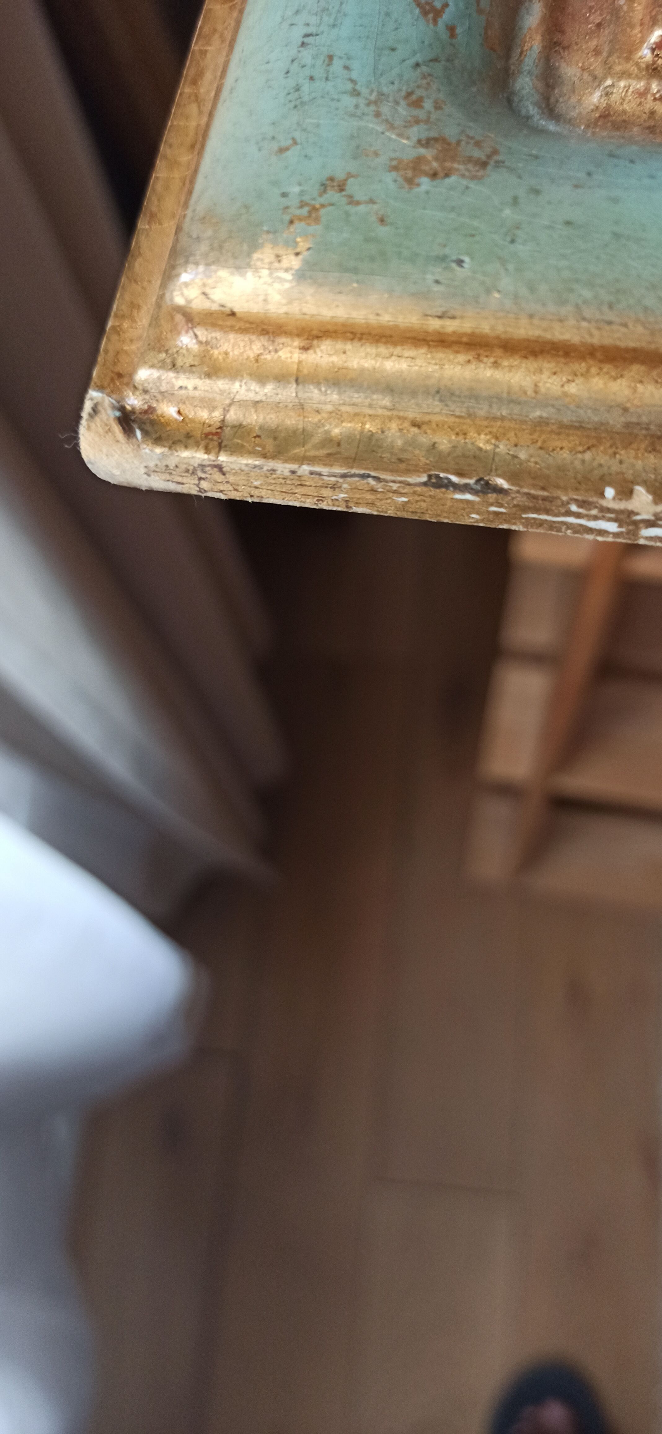 Decorative antique mirror marble effect 52x70cm