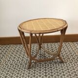 Rattan side table