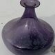 Bubble and purple blown glass decanter and faceted cut glass cap