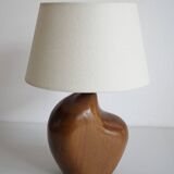1960s free form wooden bedside lamp