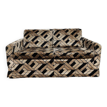 Vintage 2 seater daybed sofa 'Geometric deluxe'