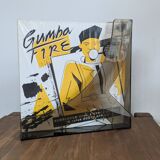 Vintage smoked plexiglass vinyl record holder / 70s