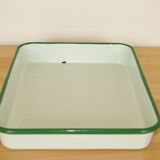 34.5x25.5 vintage enamelled steel 34.5x25.5 rectangular dish