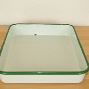 Plat rectangulaire acier émaillé vintage 30/40